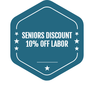SENIORS DISCOUNT %10 off labour