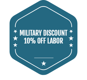 MILITARY DISCOUNT %10 off labour