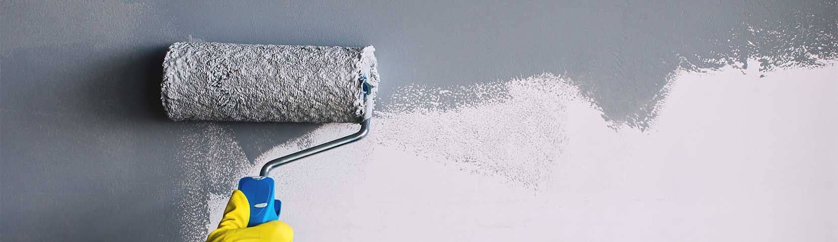 Black and white painted living room